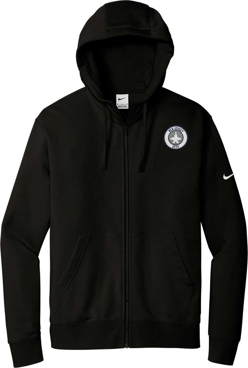 NJ Jets Nike Club Fleece Sleeve Swoosh Full-Zip Hoodie