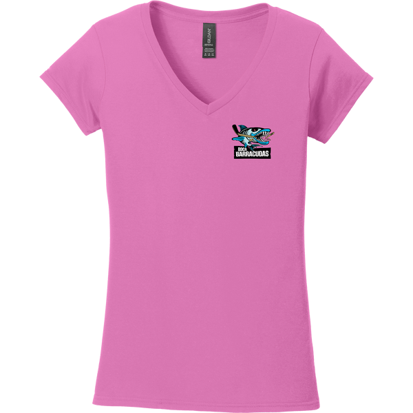 Boca Barracudas Softstyle Ladies Fit V-Neck T-Shirt