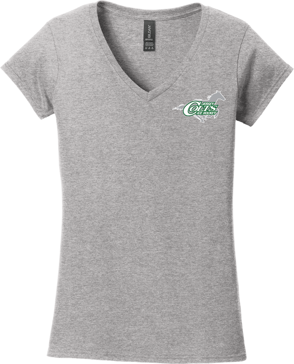 NJ Colts Softstyle Ladies Fit V-Neck T-Shirt