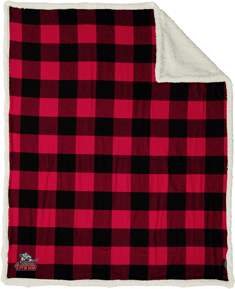 NJ Titans Flannel Sherpa Blanket