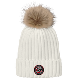 Palmyra Black Knights Faux Fur Pom Beanie