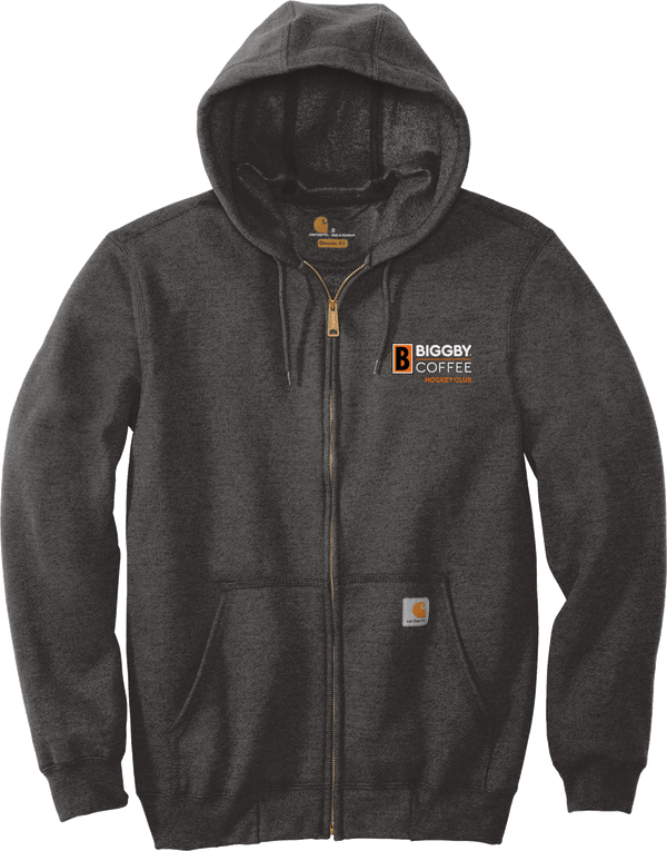 Biggby Coffee Hockey Club Carhartt Midweight Hooded Zip-Front Sweatshirt