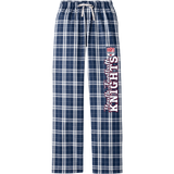 Knights Youth Football Women's Flannel Plaid Pant