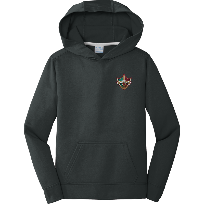 Delaware Ducks Youth Performance Fleece Pullover Hooded Sweatshirt