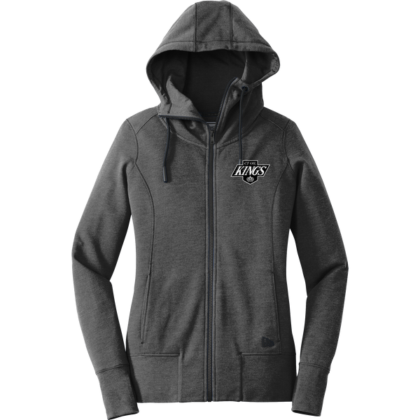 CT Oil Kings New Era Ladies Tri-Blend Fleece Full-Zip Hoodie