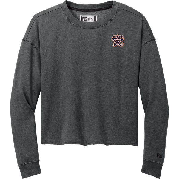 NY Stars New Era Ladies Tri-Blend Fleece Crop Crew