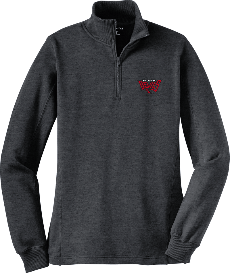 York Devils Ladies 1/4-Zip Sweatshirt