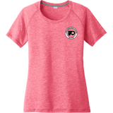 Philadelphia Flyers Elite Ladies PosiCharge Tri-Blend Wicking Scoop Neck Raglan Tee