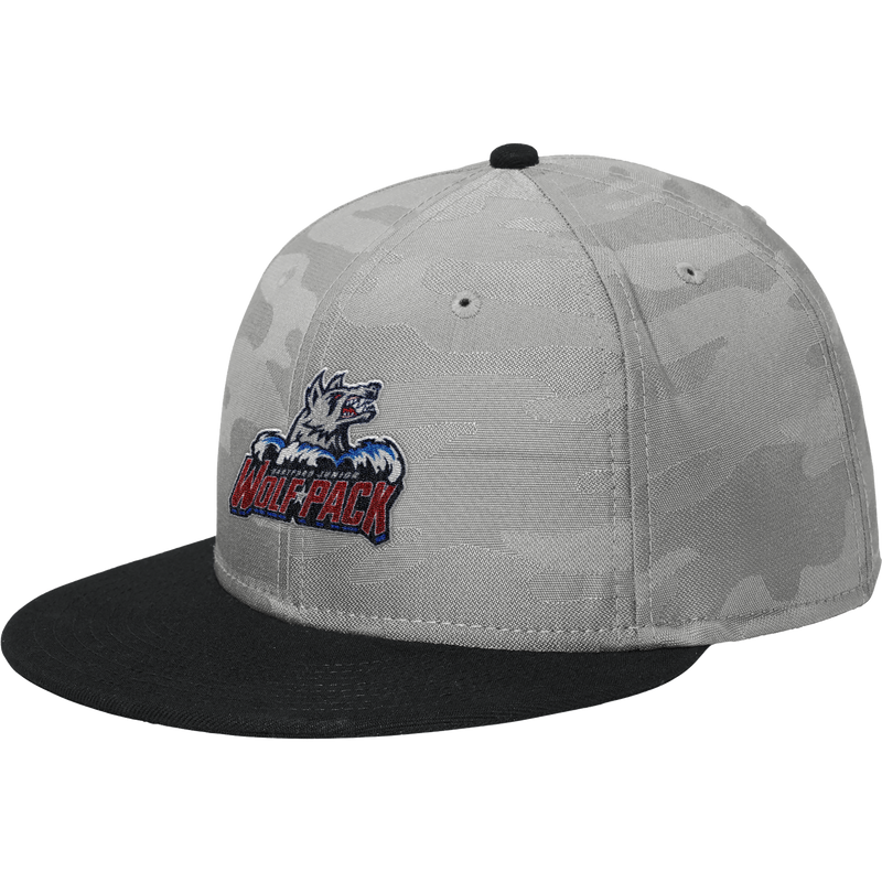 Hartford Jr. Wolfpack New Era Camo Flat Bill Snapback Cap