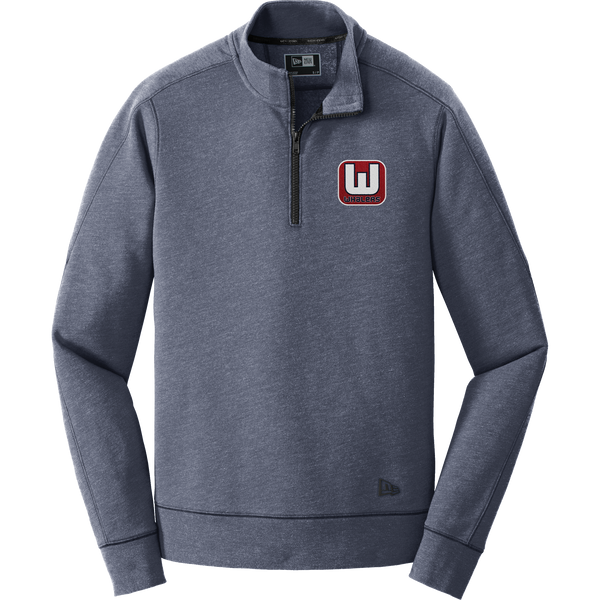 CT Whalers Tier 1 New Era Tri-Blend Fleece 1/4-Zip Pullover