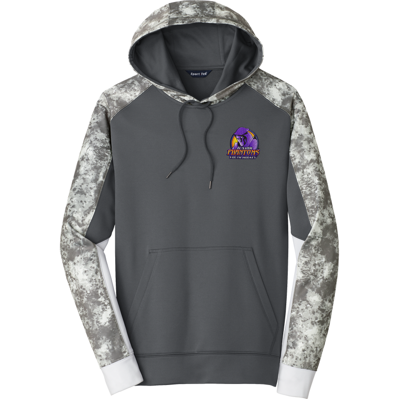 Jr. Phantoms Sport-Wick Mineral Freeze Fleece Colorblock Hooded Pullover