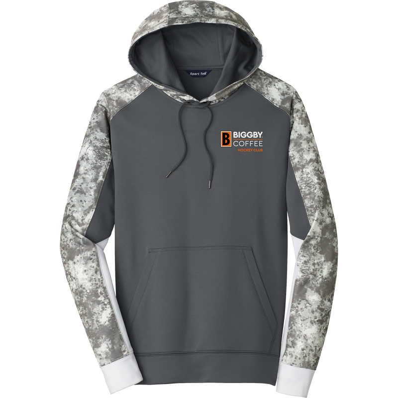 Biggby Coffee Hockey Club Sport-Wick Mineral Freeze Fleece Colorblock Hooded Pullover