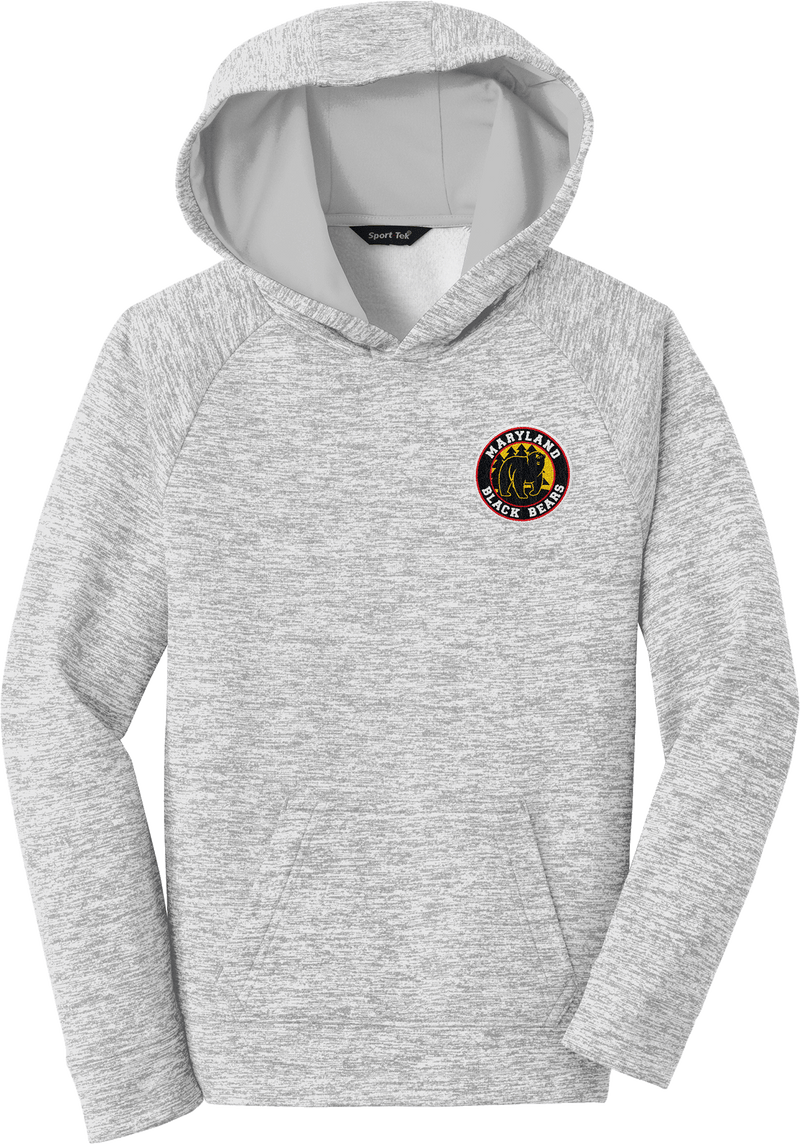 Maryland Black Bears Youth PosiCharge Electric Heather Fleece Hooded Pullover